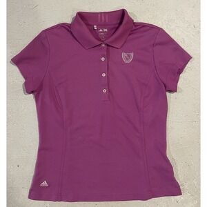 Adidas ClimaLite Polo Shirt Golf Women's‎ Medium Pink Country Club Athletic